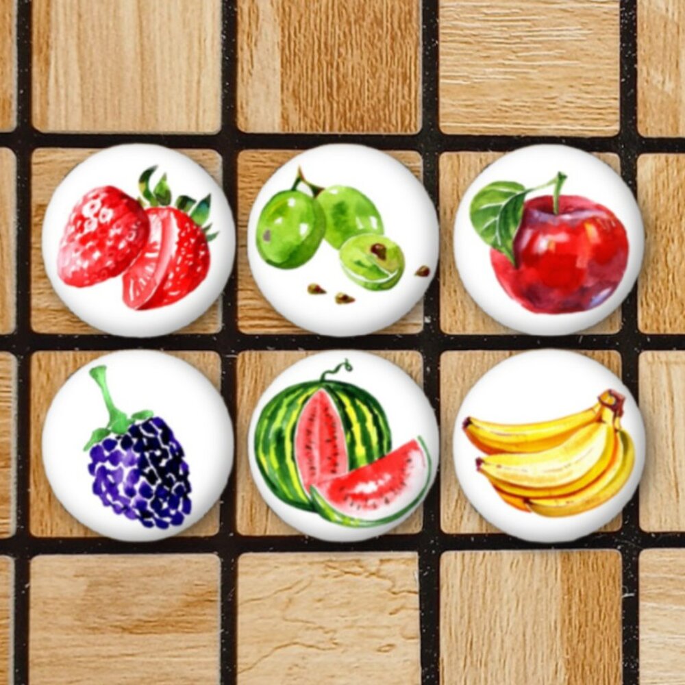 Fruit Fridge Magnets Set Of 6 Metal Magnets For Home Office Kitchen School